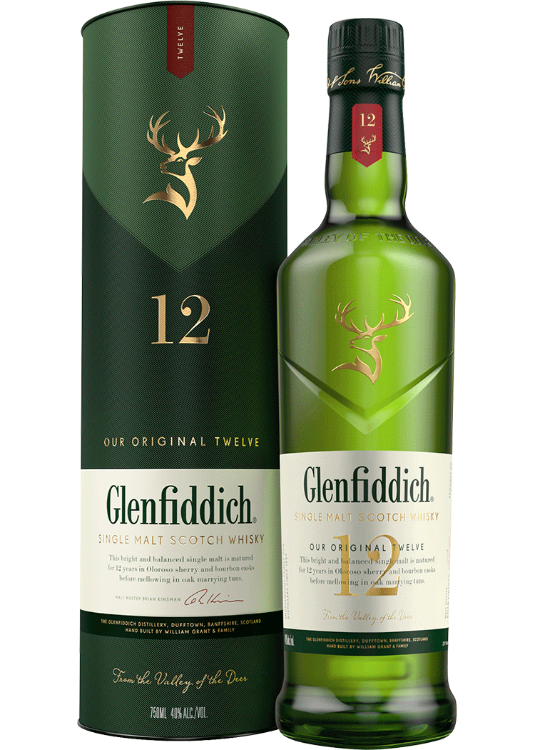 Glenfiddich 12 Year Old Single Malt Scotch Whisky